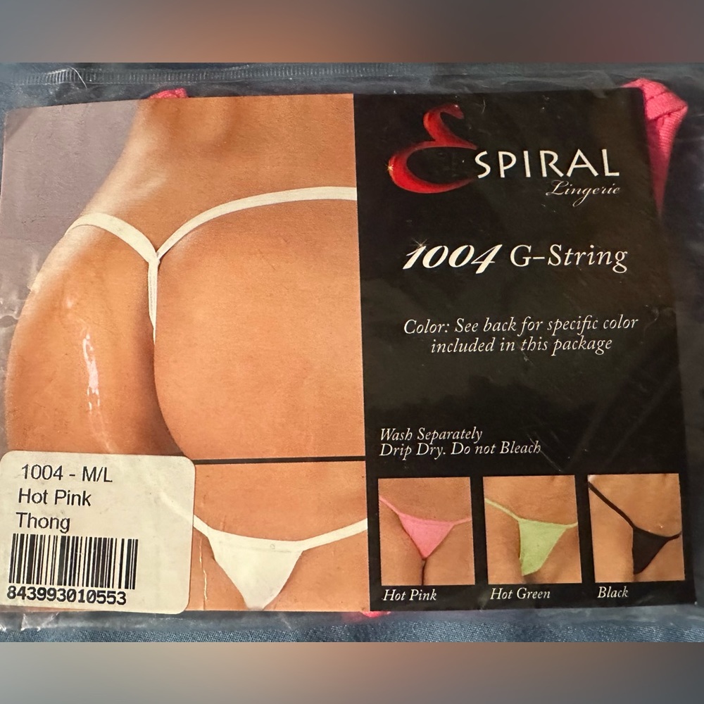 Spiral Lingerie Black G-String